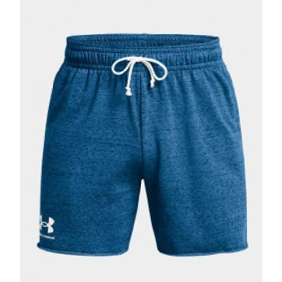 NWT Under Armour Men's UA Rival Terry 6" Shorts in Photon Blue size L - Picture 1 of 7